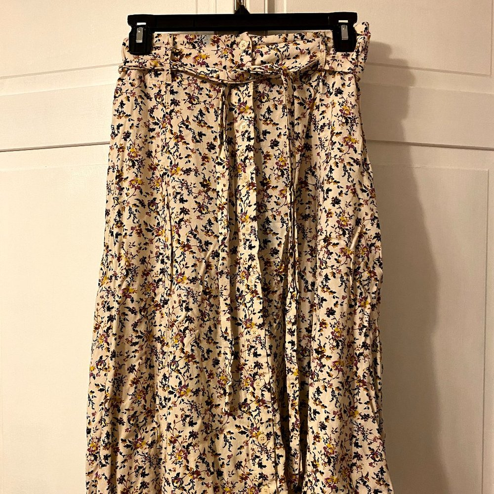 Small Floral Midi Skirt